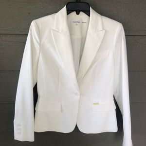 Calvin Klein Bright White Blazer Size 4